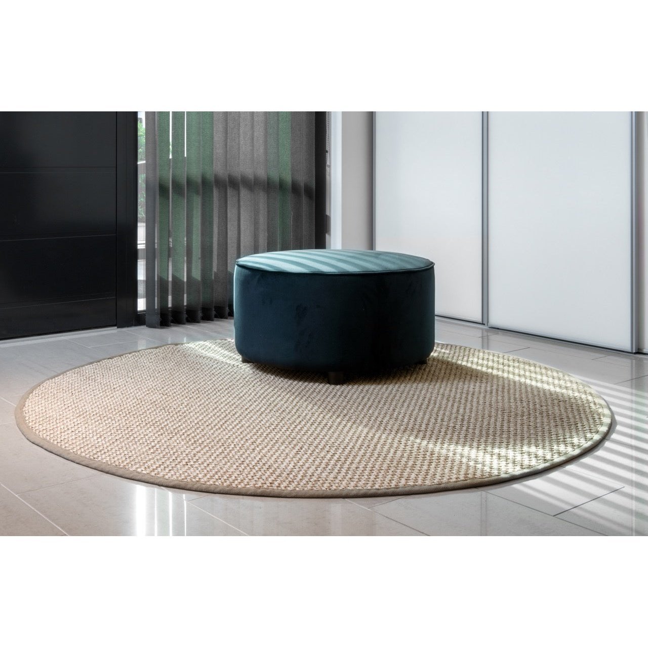 Sisal teppe med kanting Ø200 Homefactory Teppe