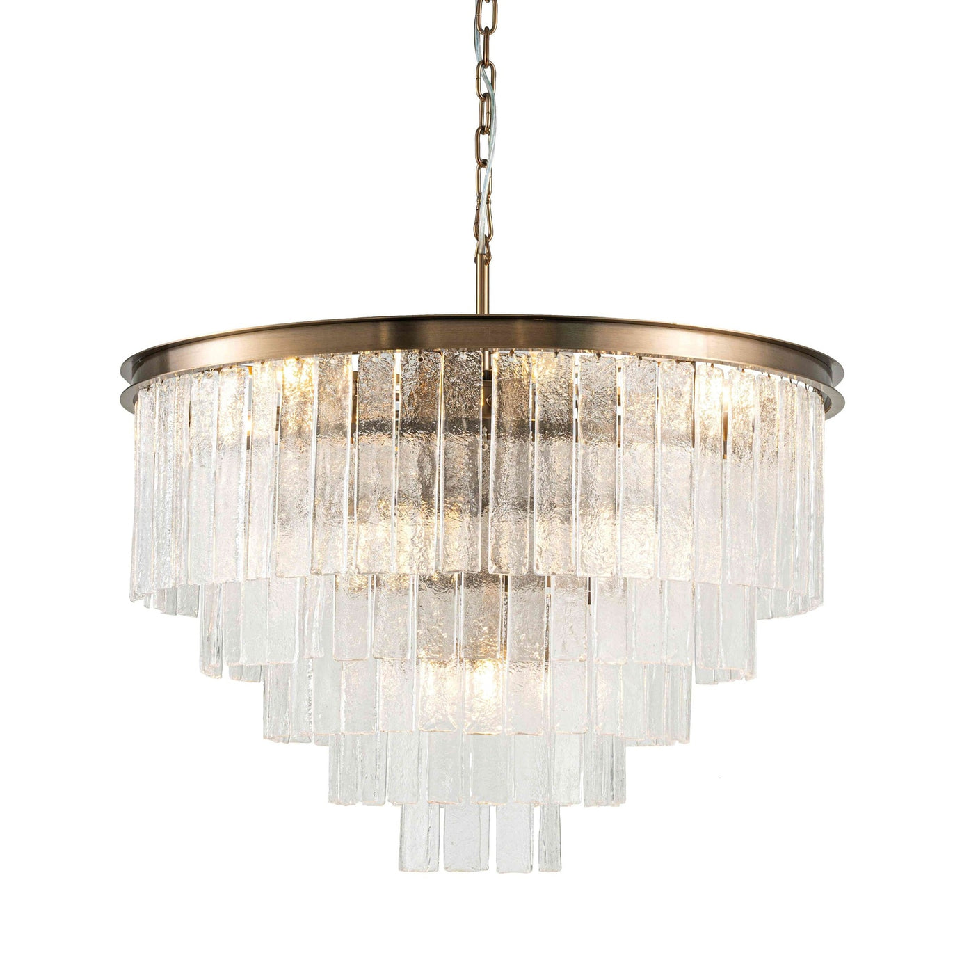 Taklampe Bradford Ø82cm H55cm 10 lys clear crystal / Bronze Homefactory