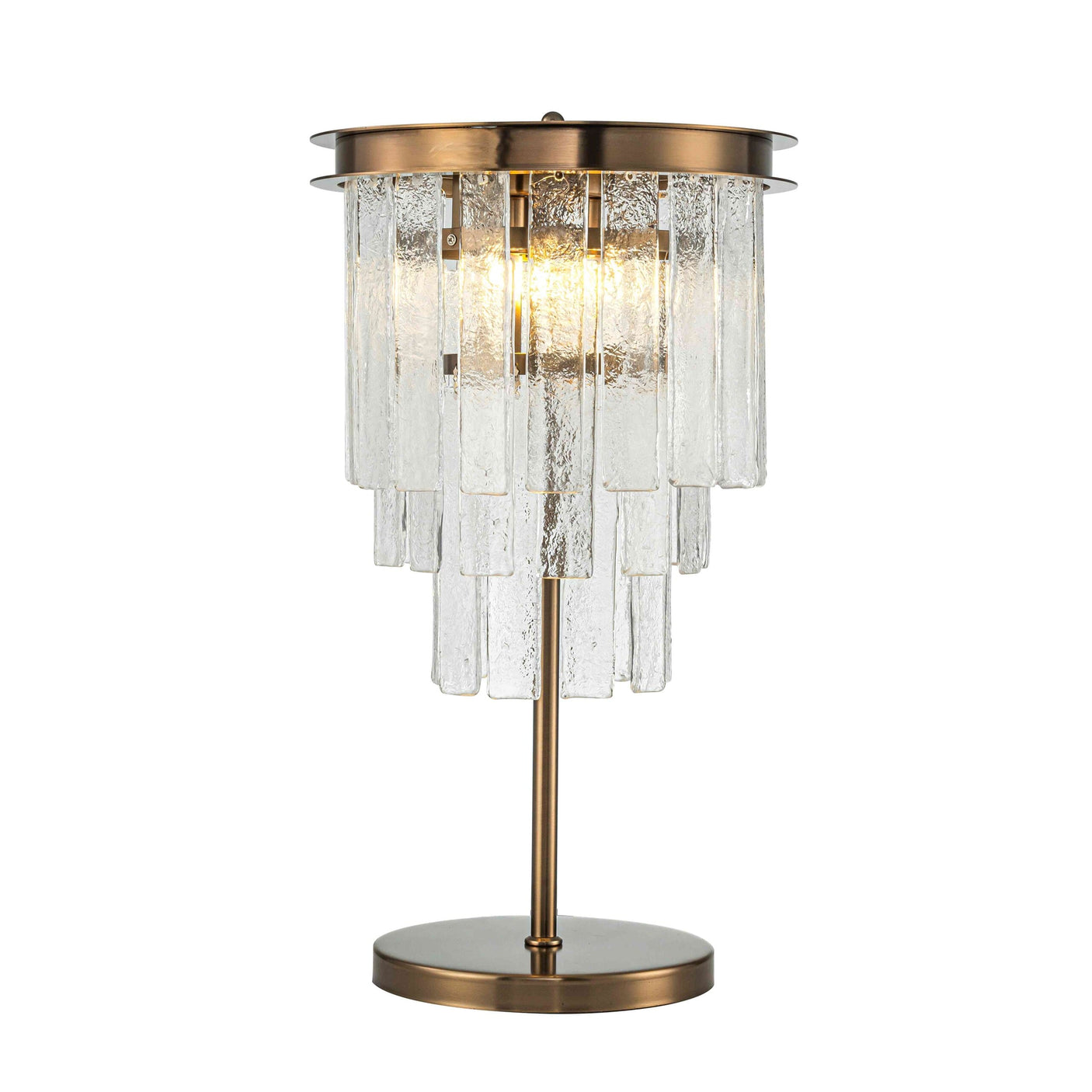 Bordlampe Bradford Ø35cm H61cm 3 lys clear crystal / Bronze Homefactory