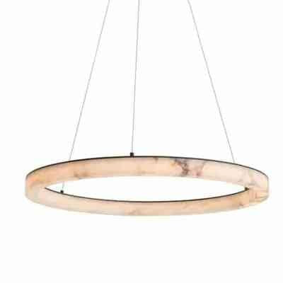 Taklampe Epsom Ø90cm H5,5cm Led Alabaster / Black Homefactory