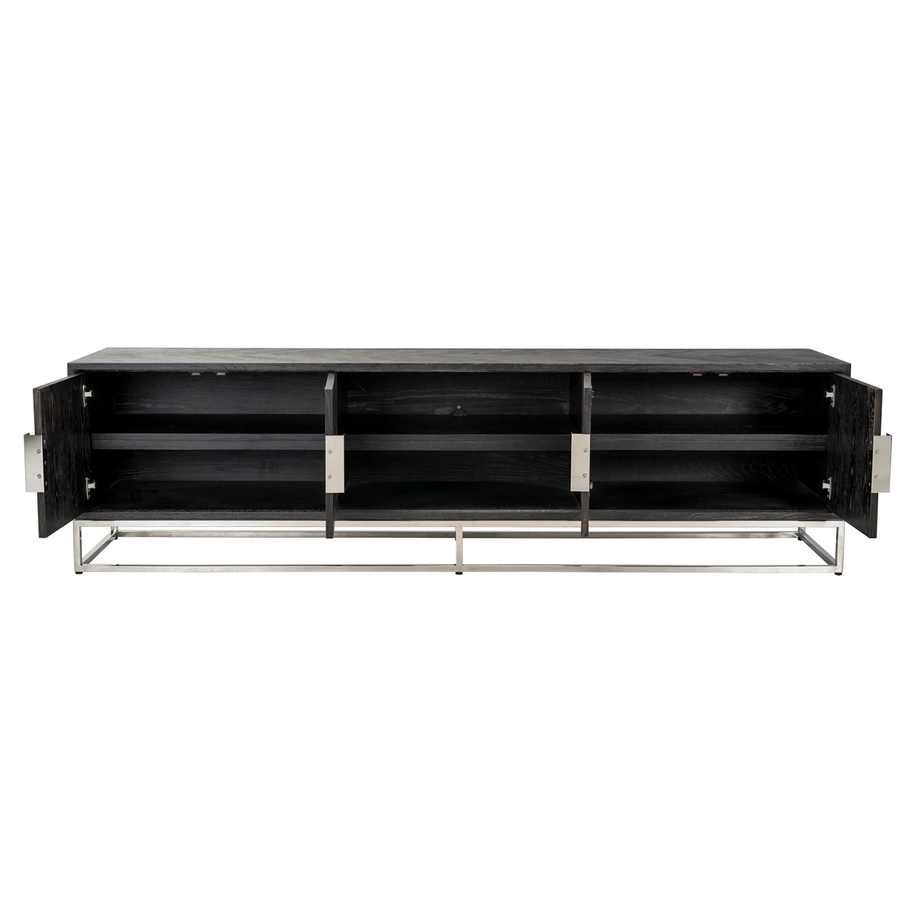 TV-benk Blackbone Silver svart rustikk 220 Richmond Interiors TV-benk