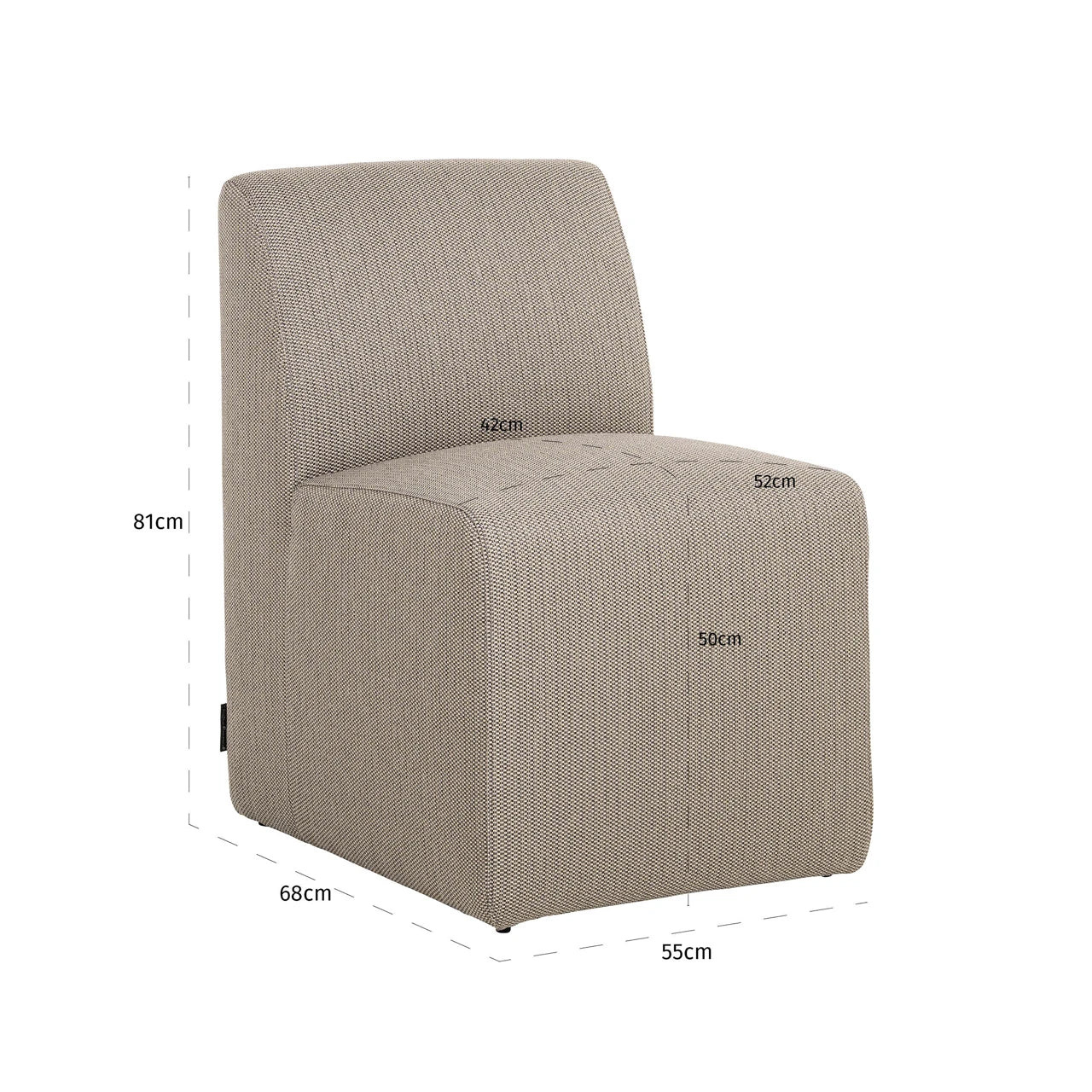 Utendørs spisebordsstol Riva taupe Richmond Interiors Spisestol