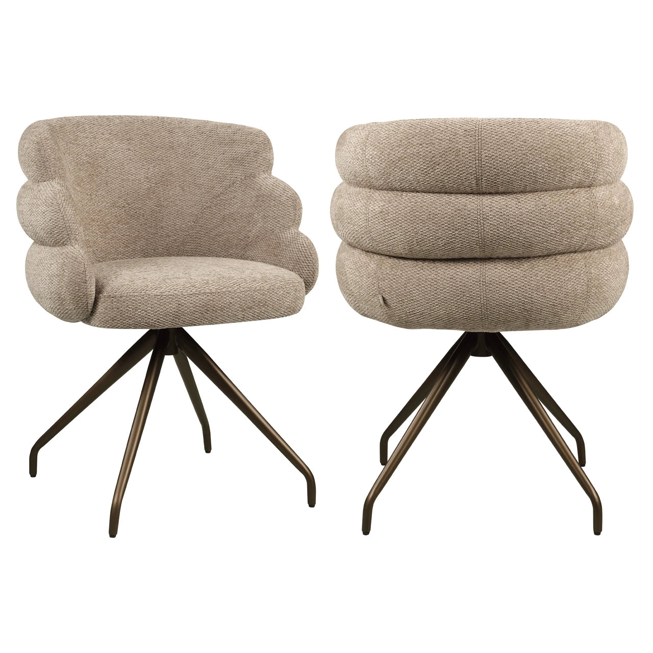 Spisestol Kayla mocca boldvevd svingbar Richmond Interiors Spisestol