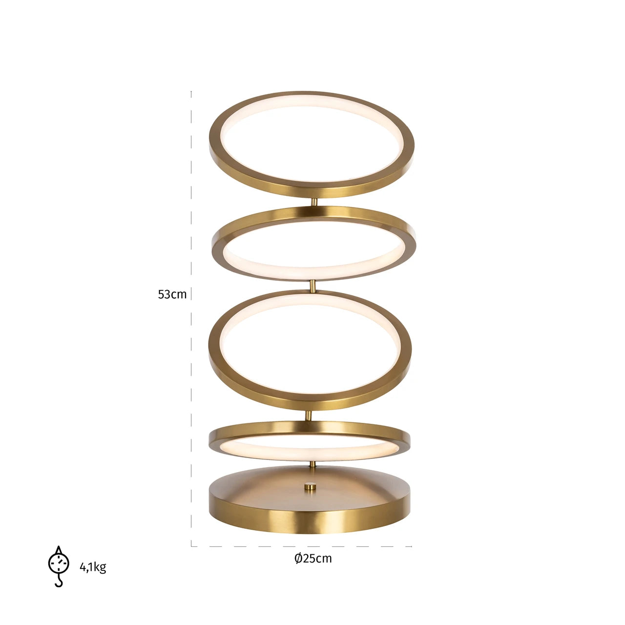 Bordlampe Jaimin børstet gull Richmond Interiors Bordlampe