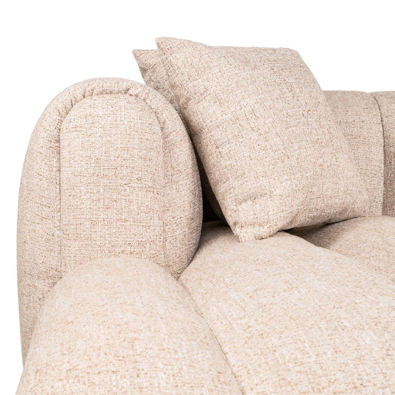 Sofa Novaro krem tweed lounge venstre flammehemmende Richmond Interiors Sofa