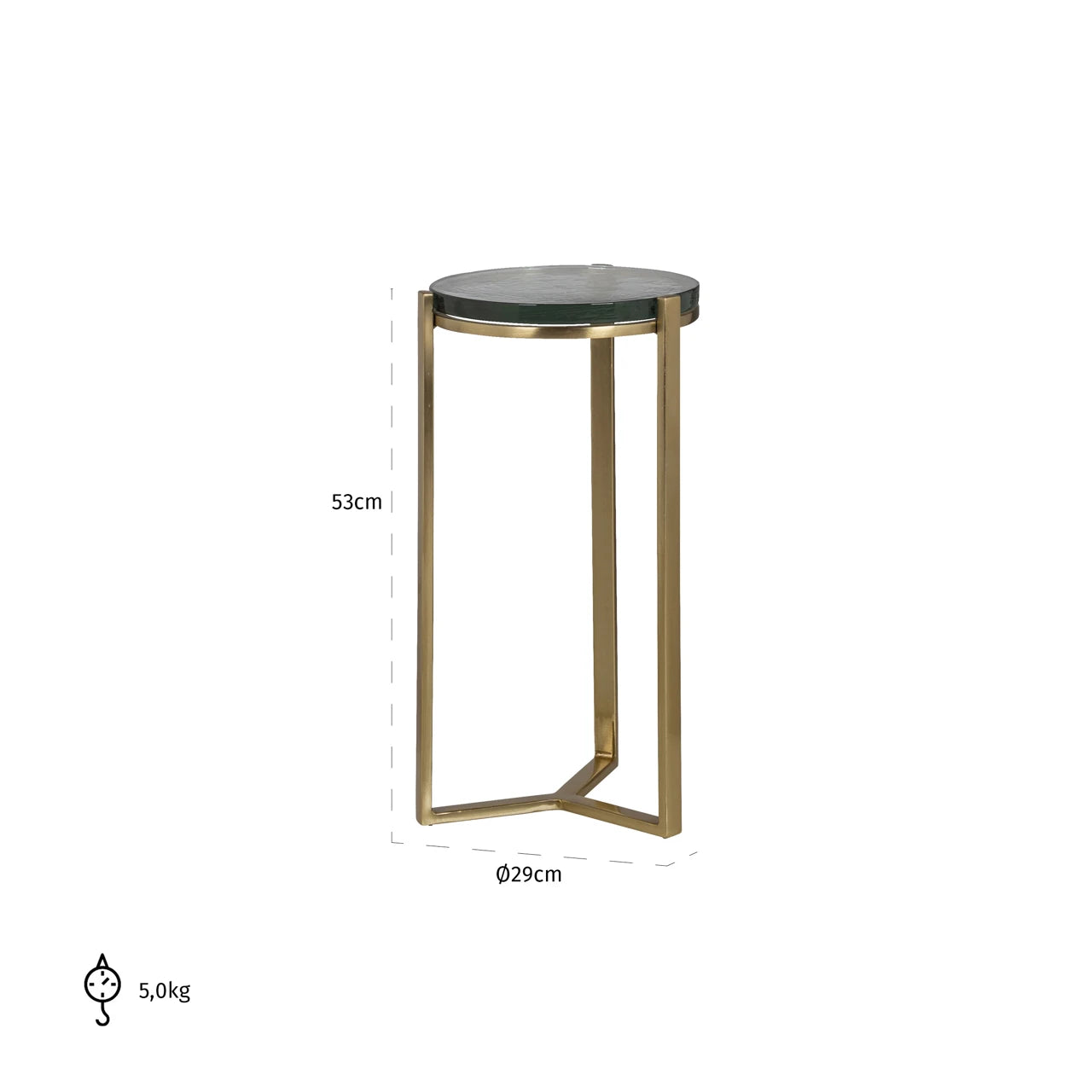 Endebord Aubrey gull Richmond Interiors Sidebord