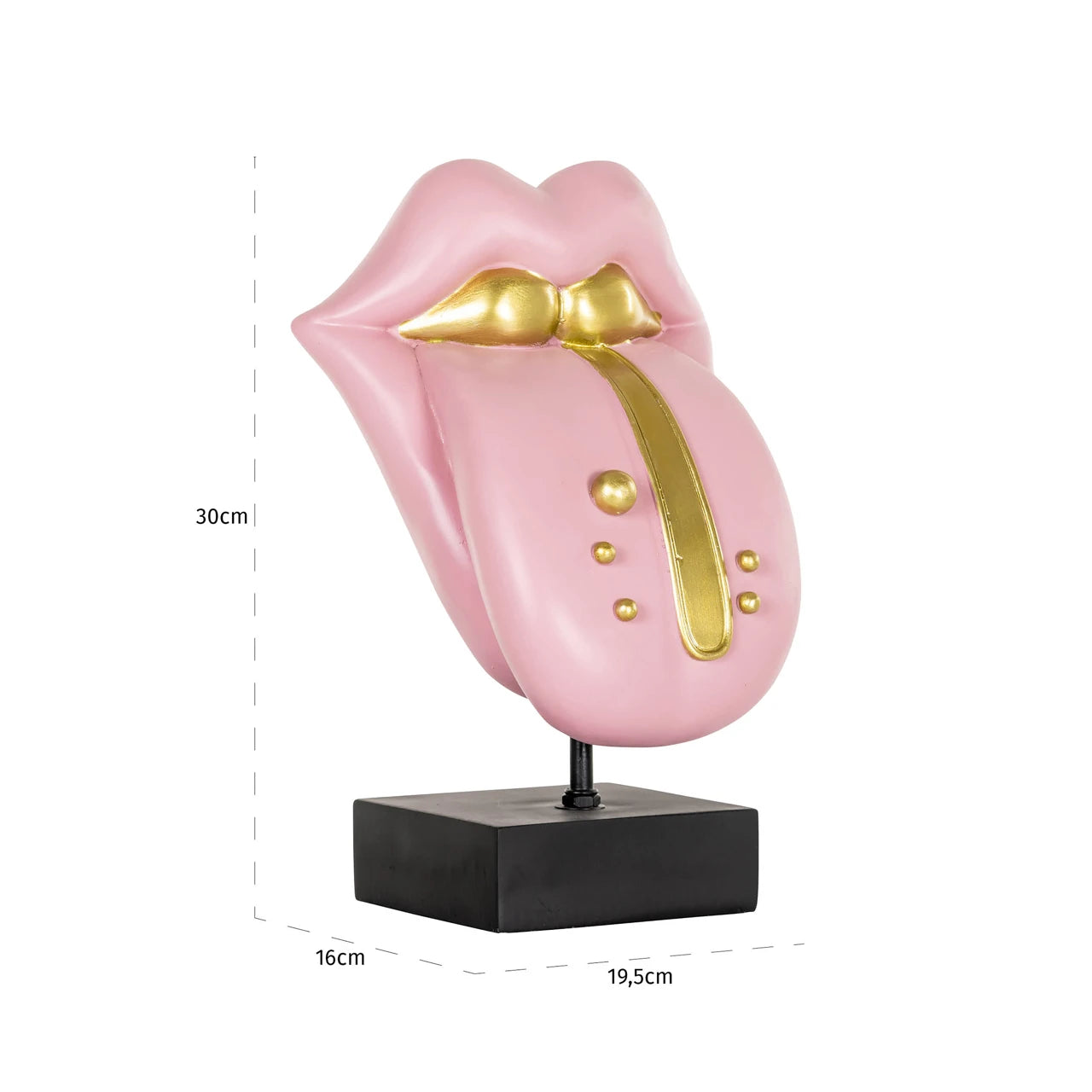 Dekorativ gjenstand Tongue rosa Richmond Interiors Pynteartikler