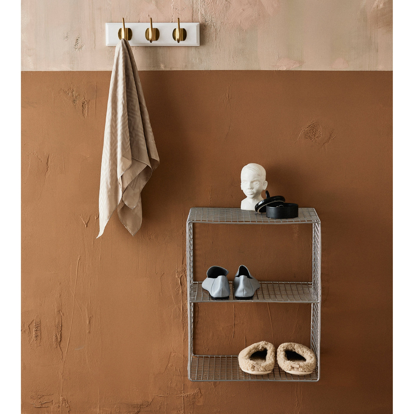 EDGY-kjøtt med 3 unger - hvit Nordal COAT RACKS