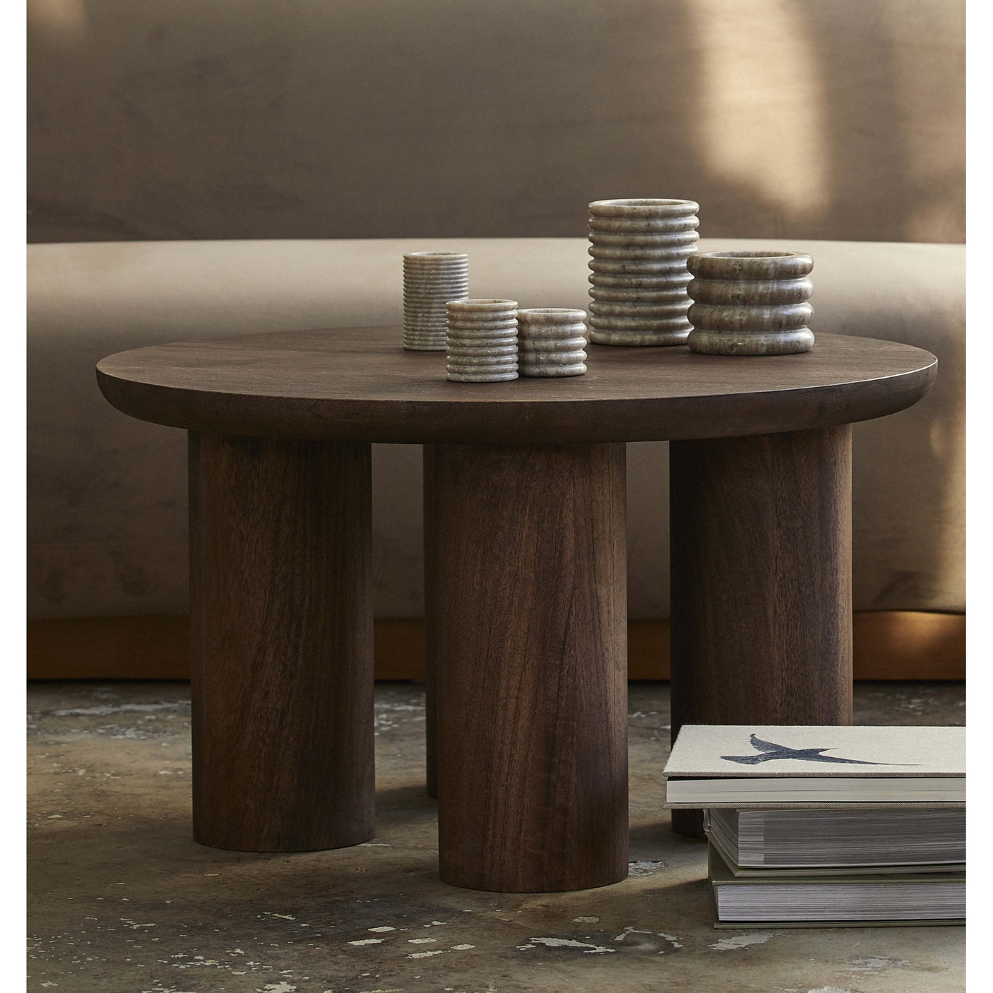 OTOK lysestaker i marmor - x-large - h12 cm - lysbrun Nordal CANDLEHOLD