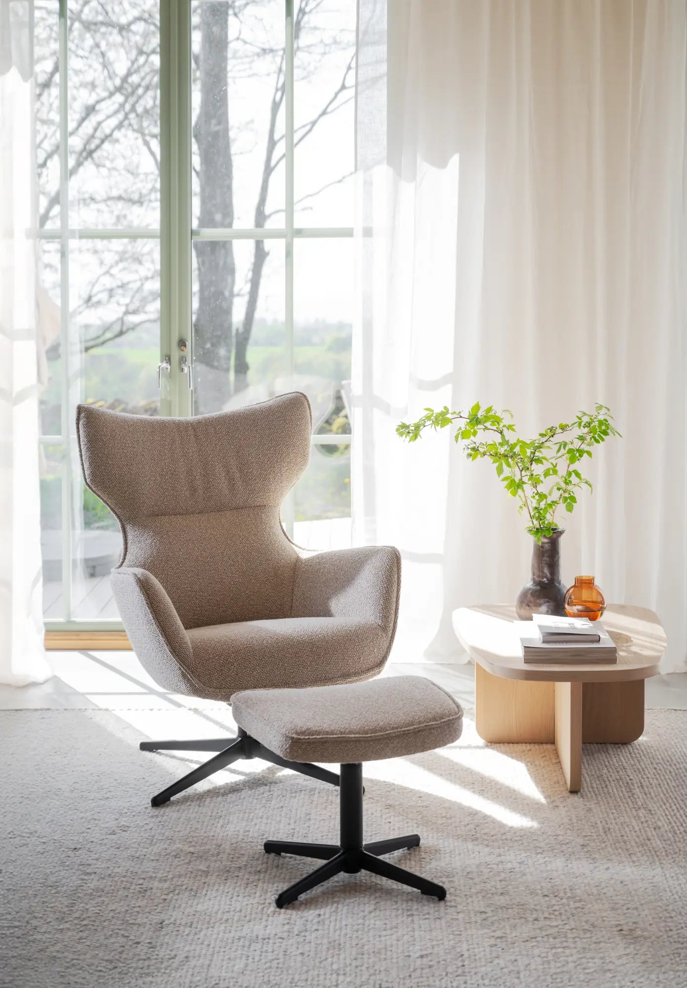 Jenkins lenestol med pall Rowico Lenestol