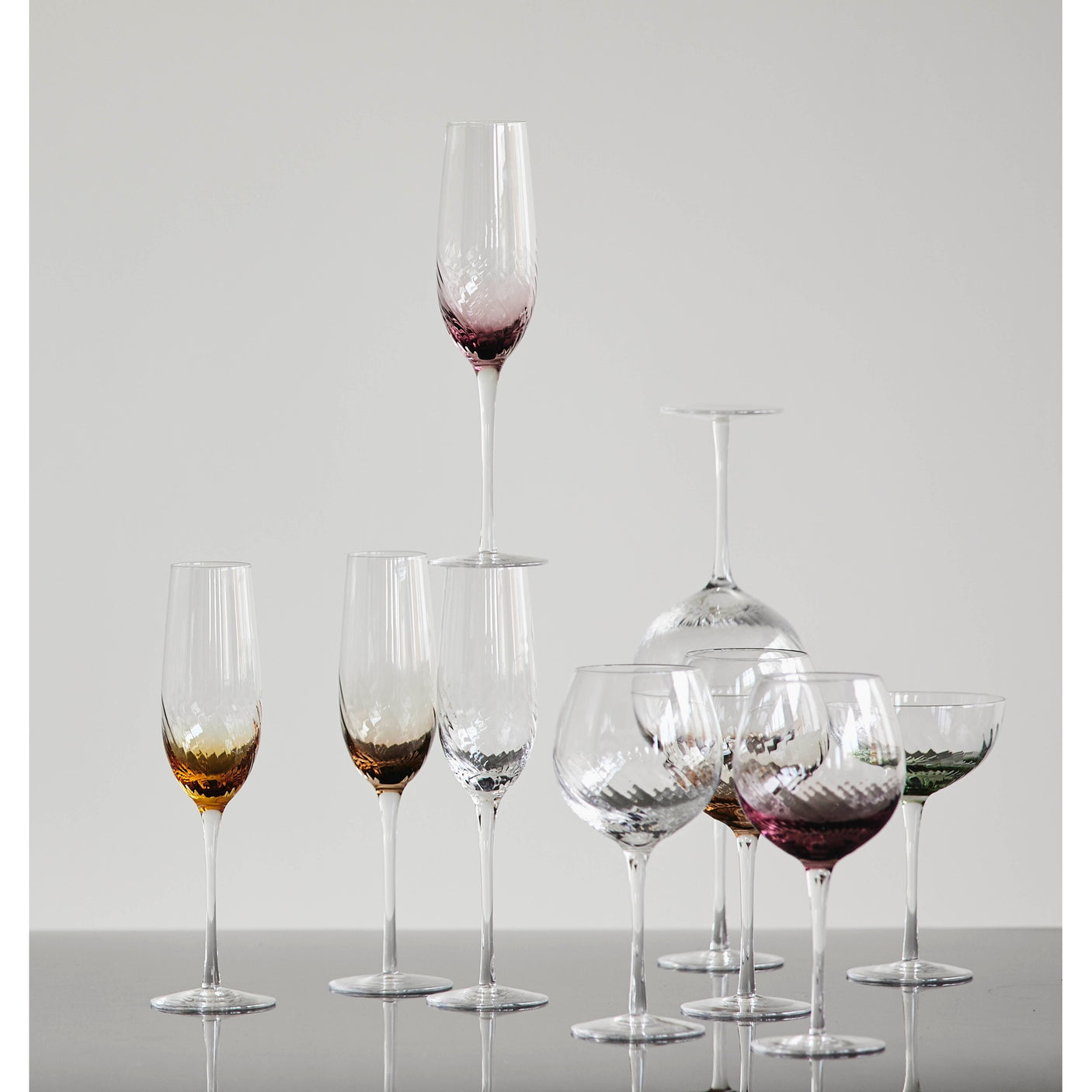 GARO champagneflasker - h27,5 cm - klart glass/brunt Nordal GLASS/JUGS