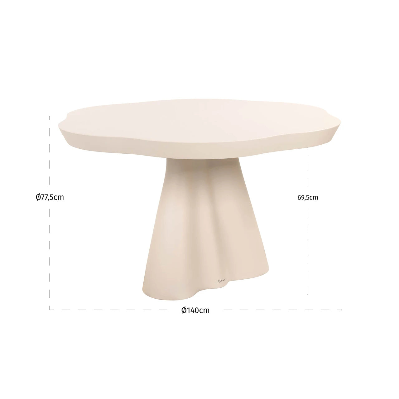 Utendørs spisebord Urban Bloom sandstein 140x140 Richmond Interiors Spisebord