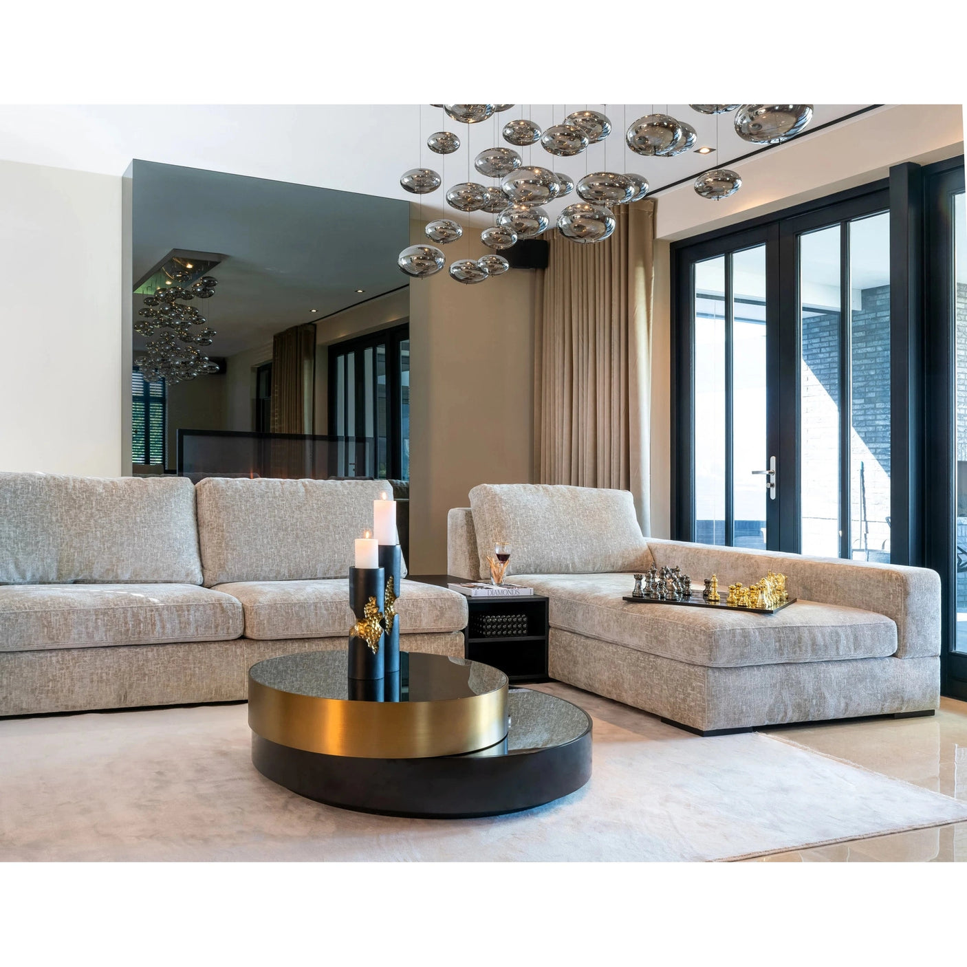 Salongbord Alexander Jones svart/gull Slice Richmond Interiors Sofabord