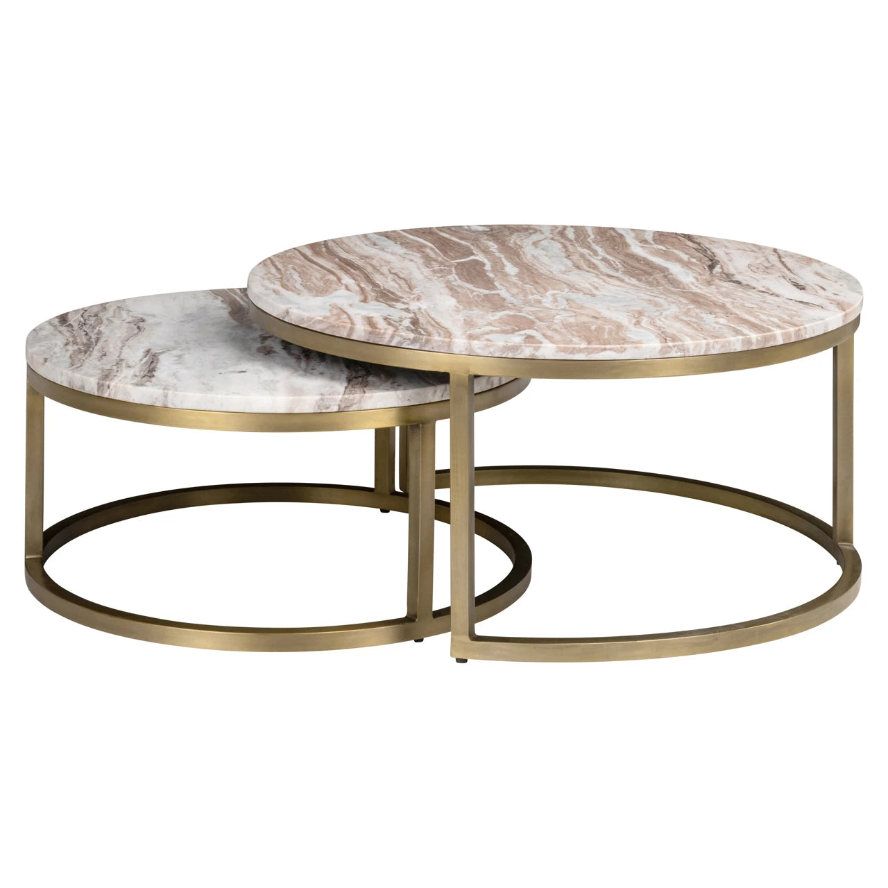 Salongbord Bottega Blush beige Sett med 2 Richmond Interiors Sofabord