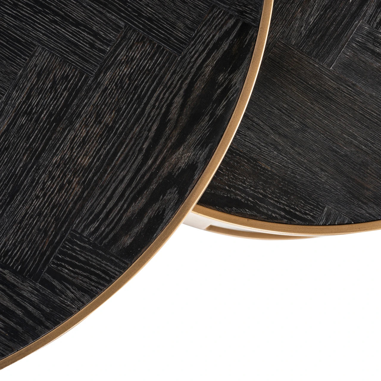 Salongbord Blackbone Brass svart rustikk sett med 2 Richmond Interiors Sofabord