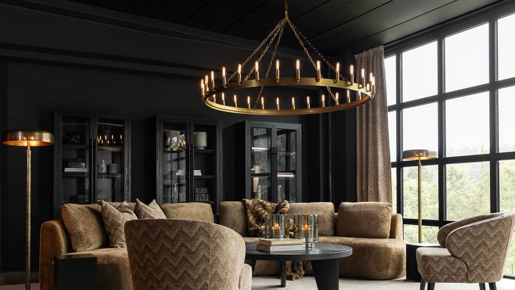 Crown Taklampe Brass Artwood Taklampe