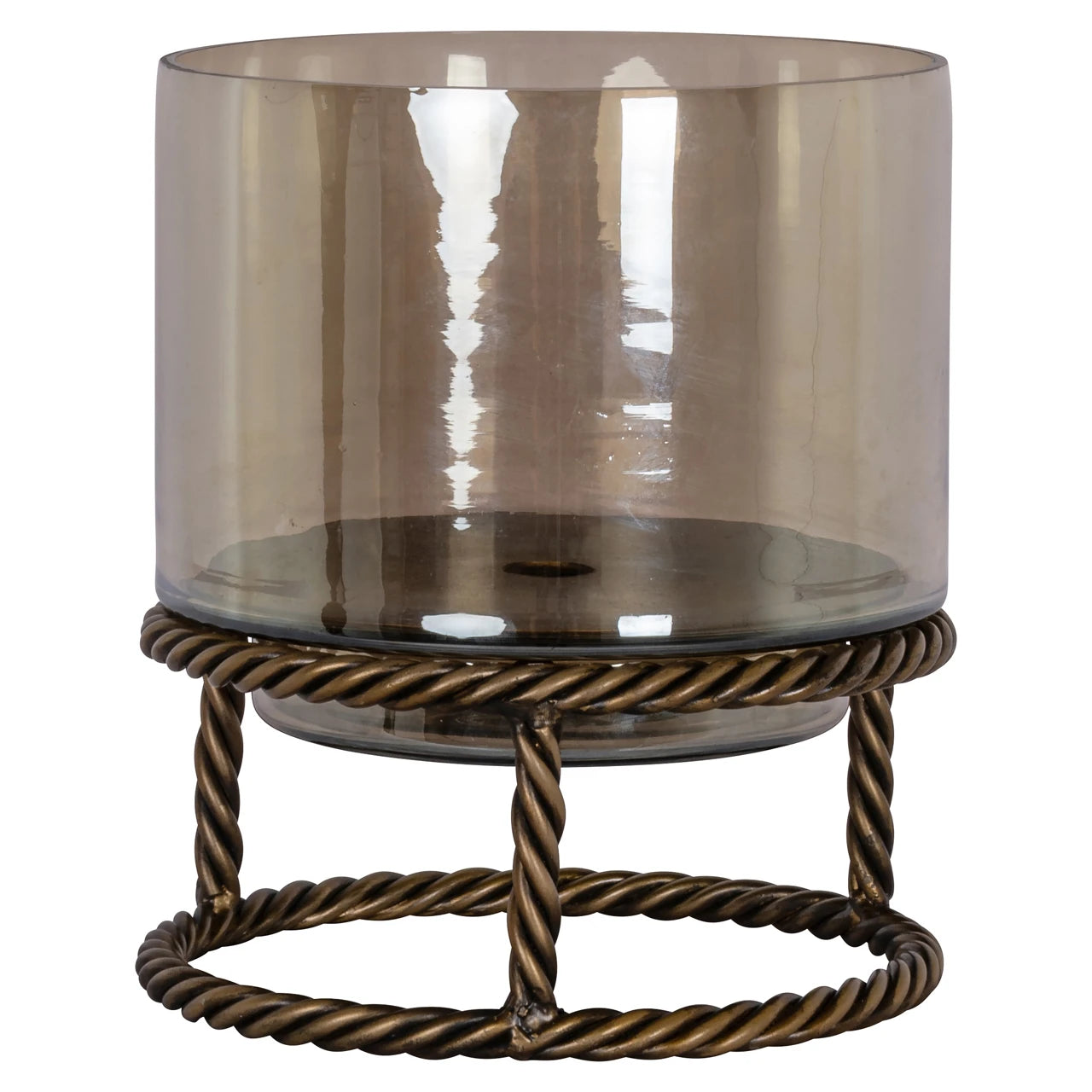 Hurricane light Ropia messing antikk liten Richmond Interiors Lanterne og lysglass