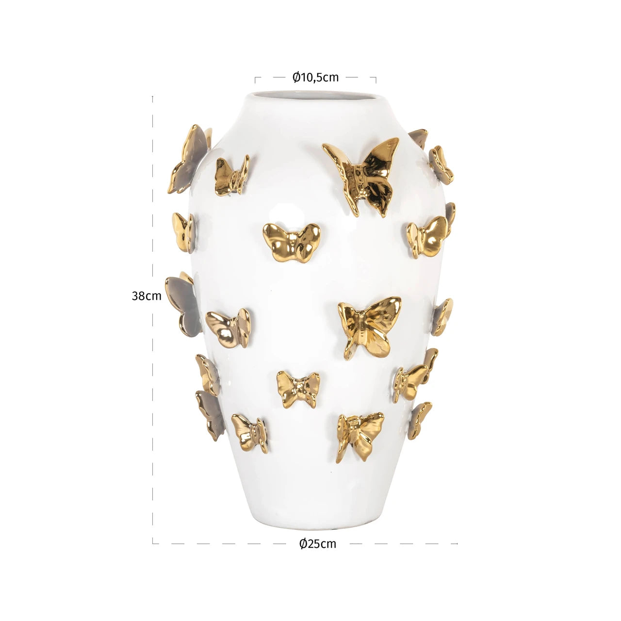 Vase Butterfly hvit liten Richmond Interiors Vase