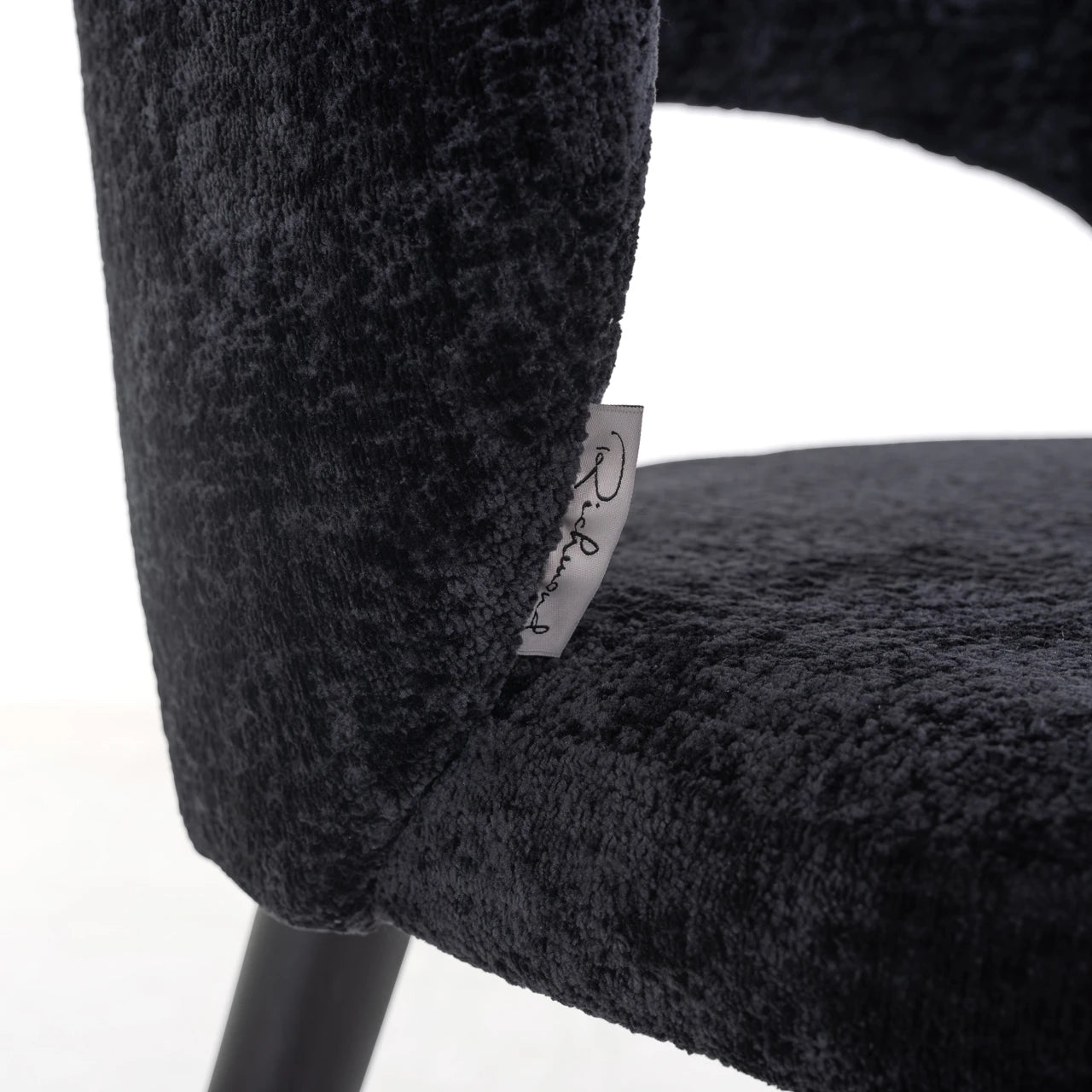 Spisestol Savoy svart chenille Richmond Interiors Spisestol