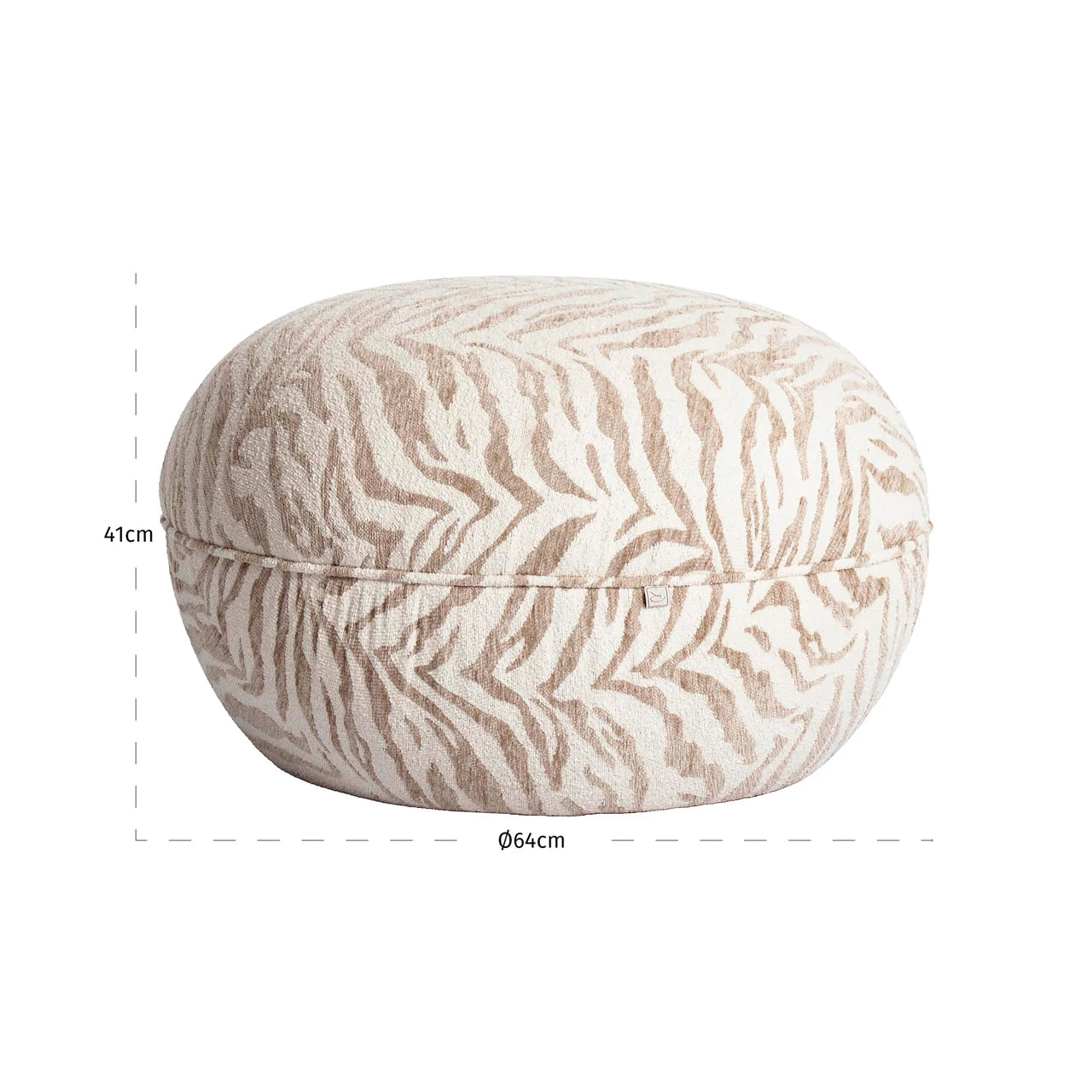 Pouffe & fotstøtte Jace beige tiger Richmond Interiors Pall
