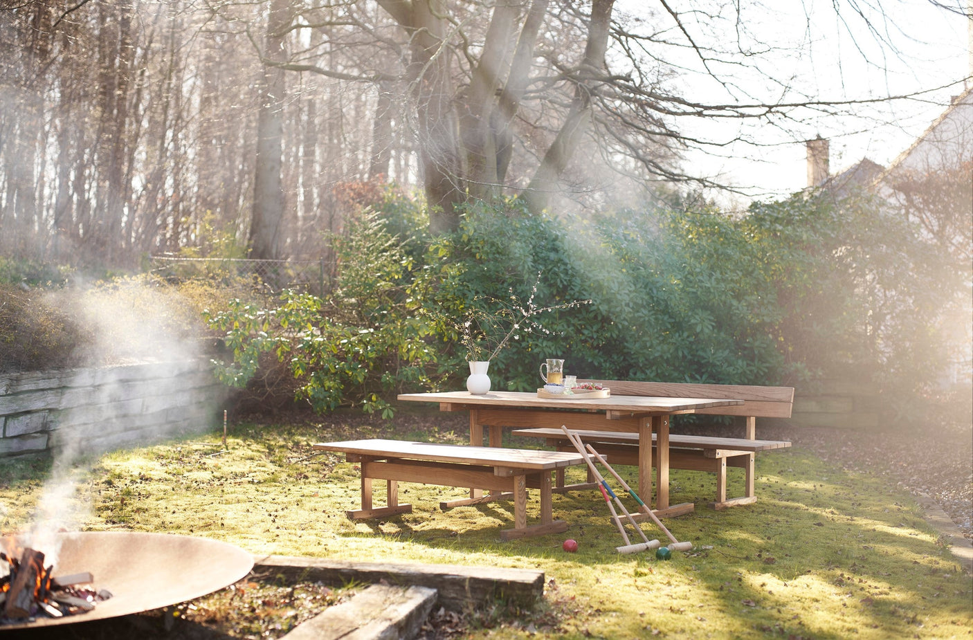 M16 - Ermelunden - Benk med ryggstøtte FDB Møbler Benk