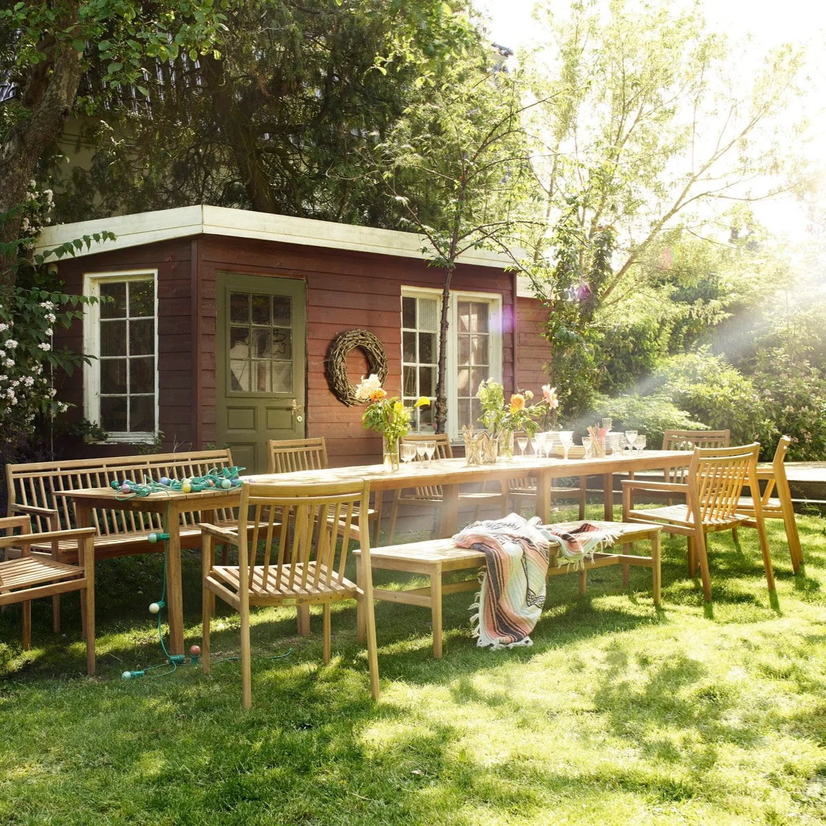 M10 - Sammen - 3 pers. hagebenk nr. Ryggstøtte FDB Møbler Benk