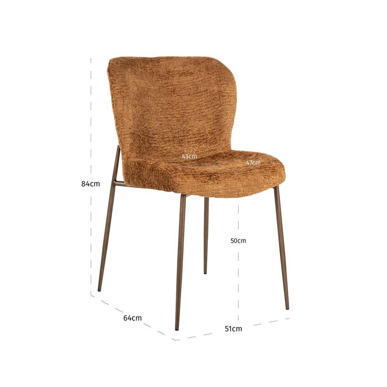 Spise stol Odarby cognac fusion Sett med 2 Richmond Interiors Spisestol