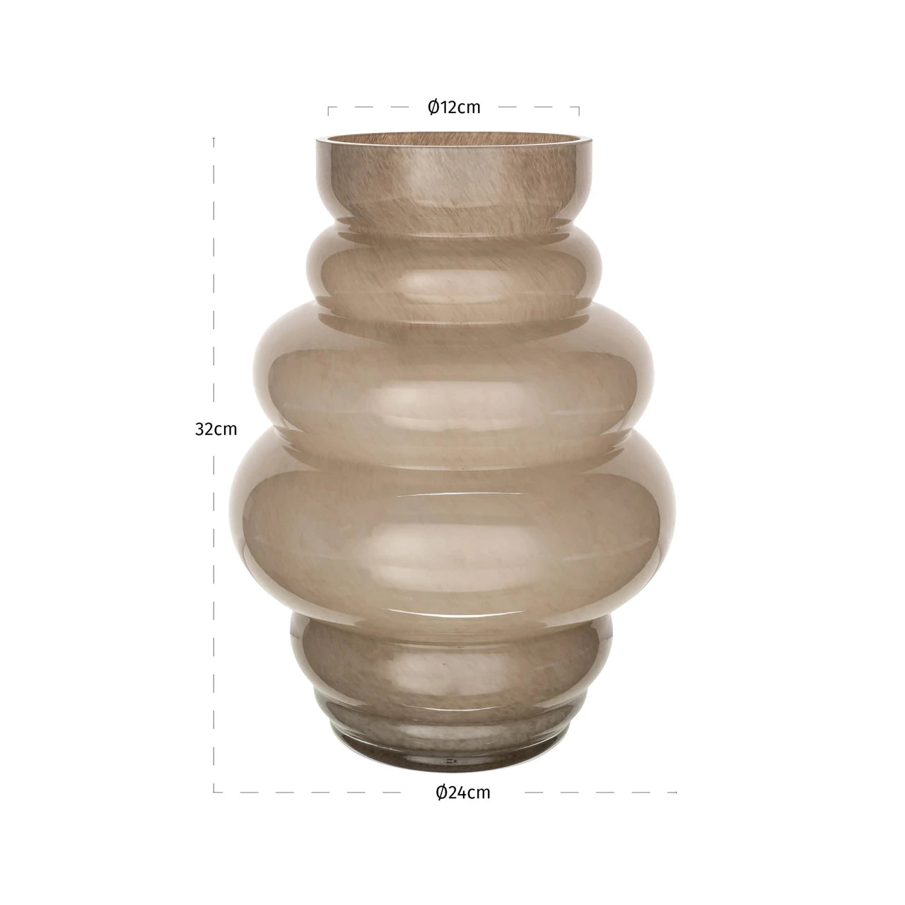 Vase Velora taupe Richmond Interiors Vase