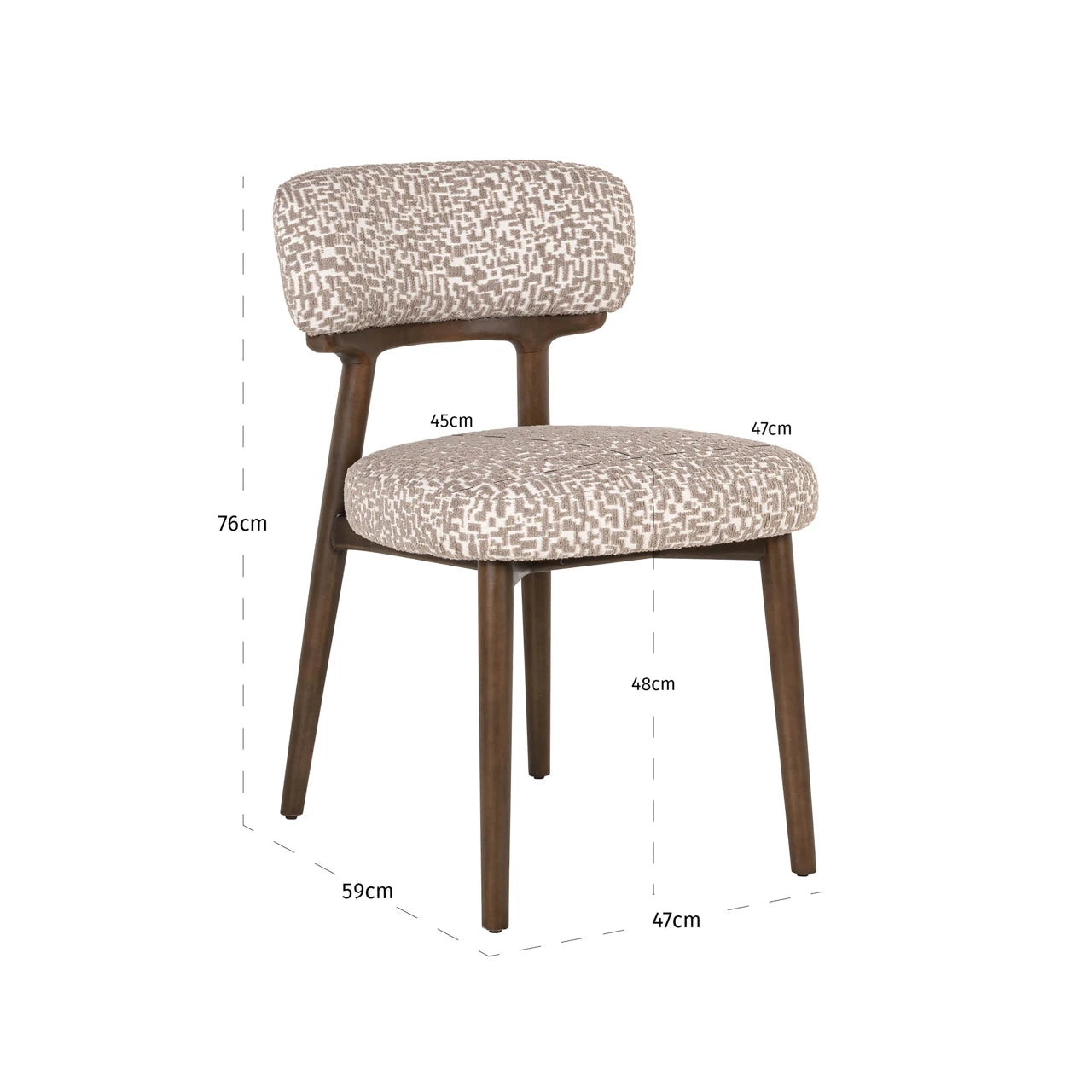 Spisestol Basker natural geo sett med 2 Richmond Interiors Spisestol