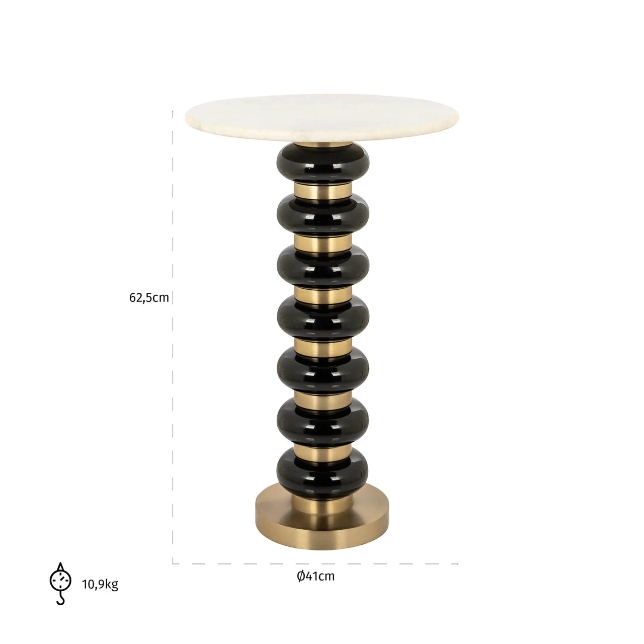 Endebord Barbara svart Richmond Interiors Sidebord