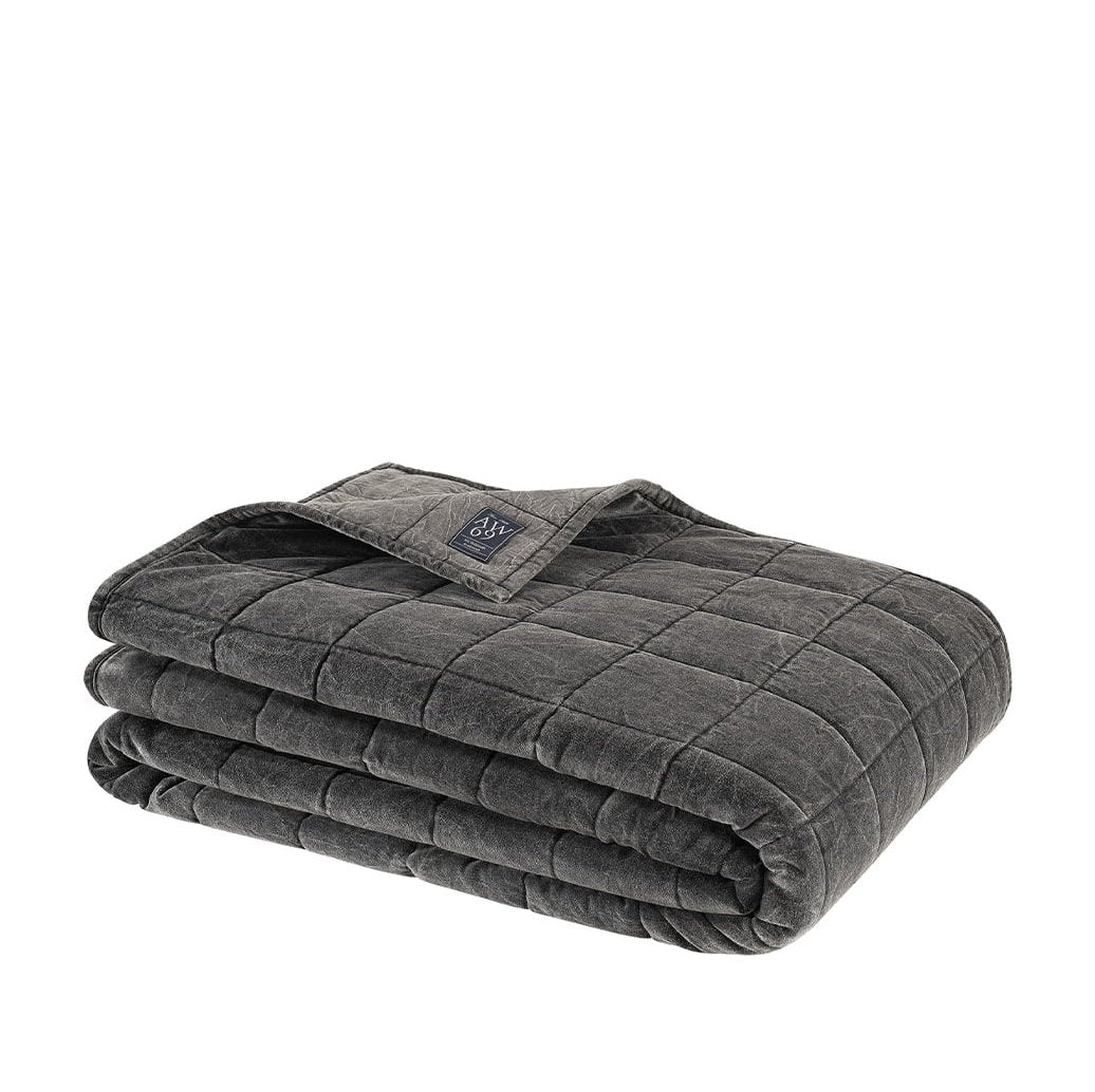 POSH WASHED BLACK Sengeteppe Artwood Seng