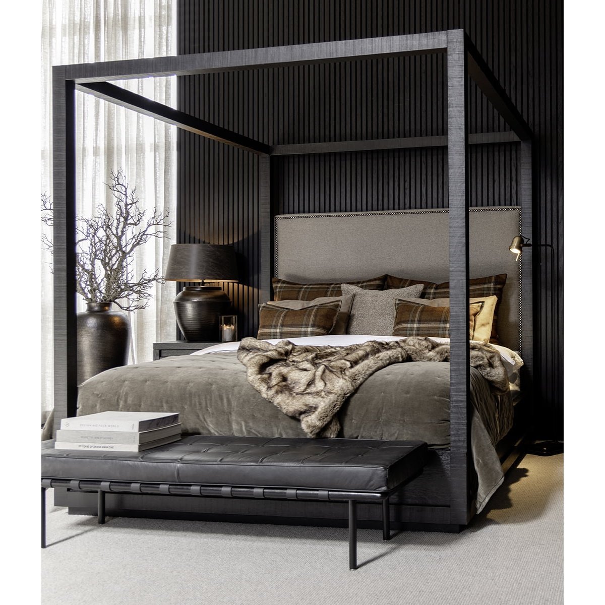 SANTANA WASHED TAUPE Sengteppe Artwood Seng