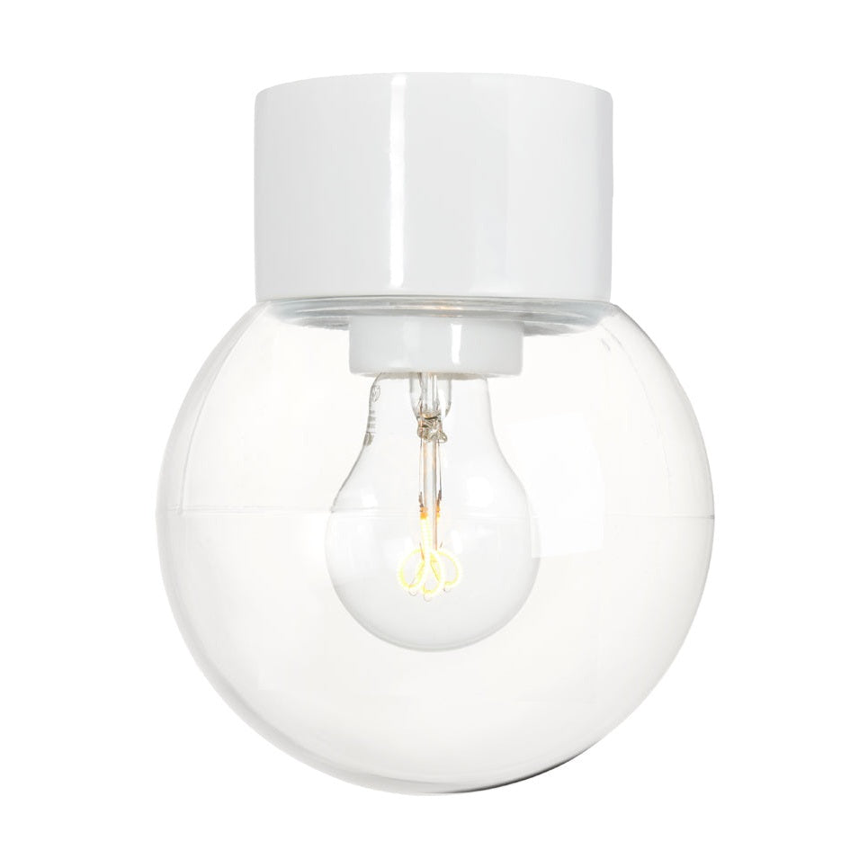 Globe 150 Klart Glass Taklampe/Vegglampe E27 IP54 Ifö Electric AB Taklampe