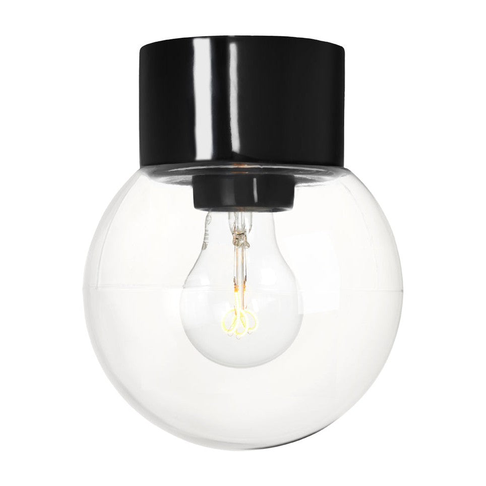 Globe 150 Klart Glass Taklampe/Vegglampe E27 IP54 Ifö Electric AB Taklampe