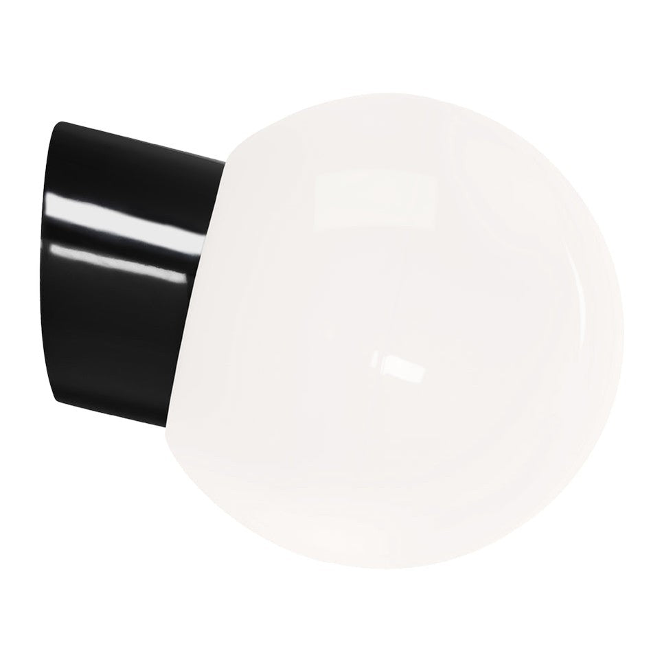 Glob 180 Blank Opal Vegglampe E27 Skrå IP54 Ifö Electric Vegglampe