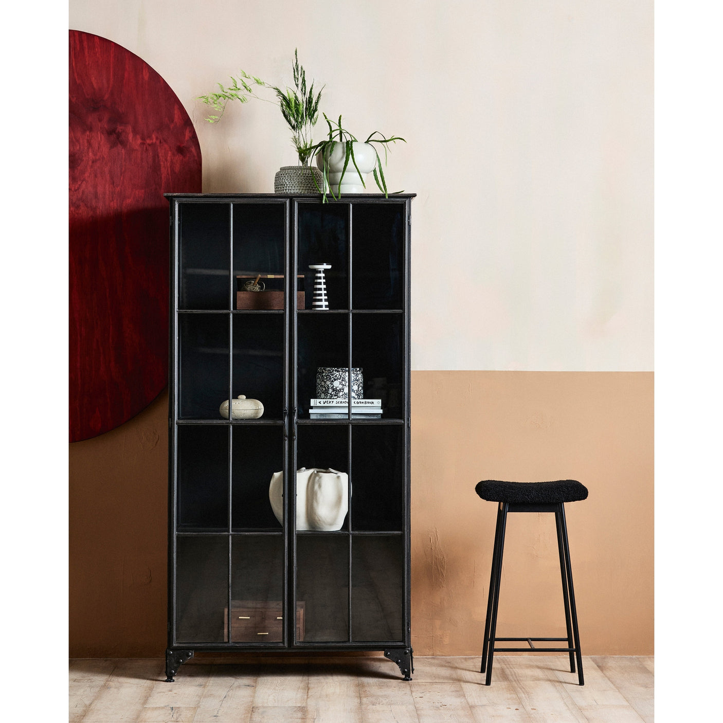 DOWNTOWN-vindueskap av jern - 184x97- sort Nordal CABINETS