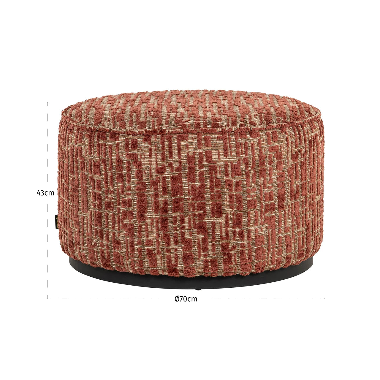 Pouffe & Footstool Lexie terra 70Ø Richmond Interiors Pall