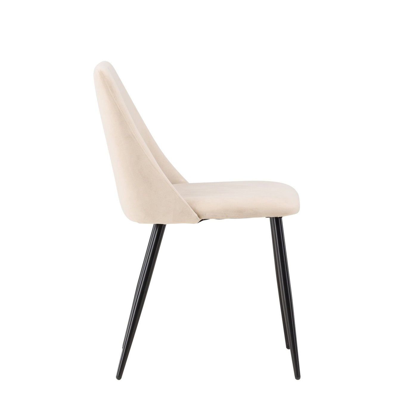 Night 2-pack - Svart / Beige Fløyel Venture Design Spisestol