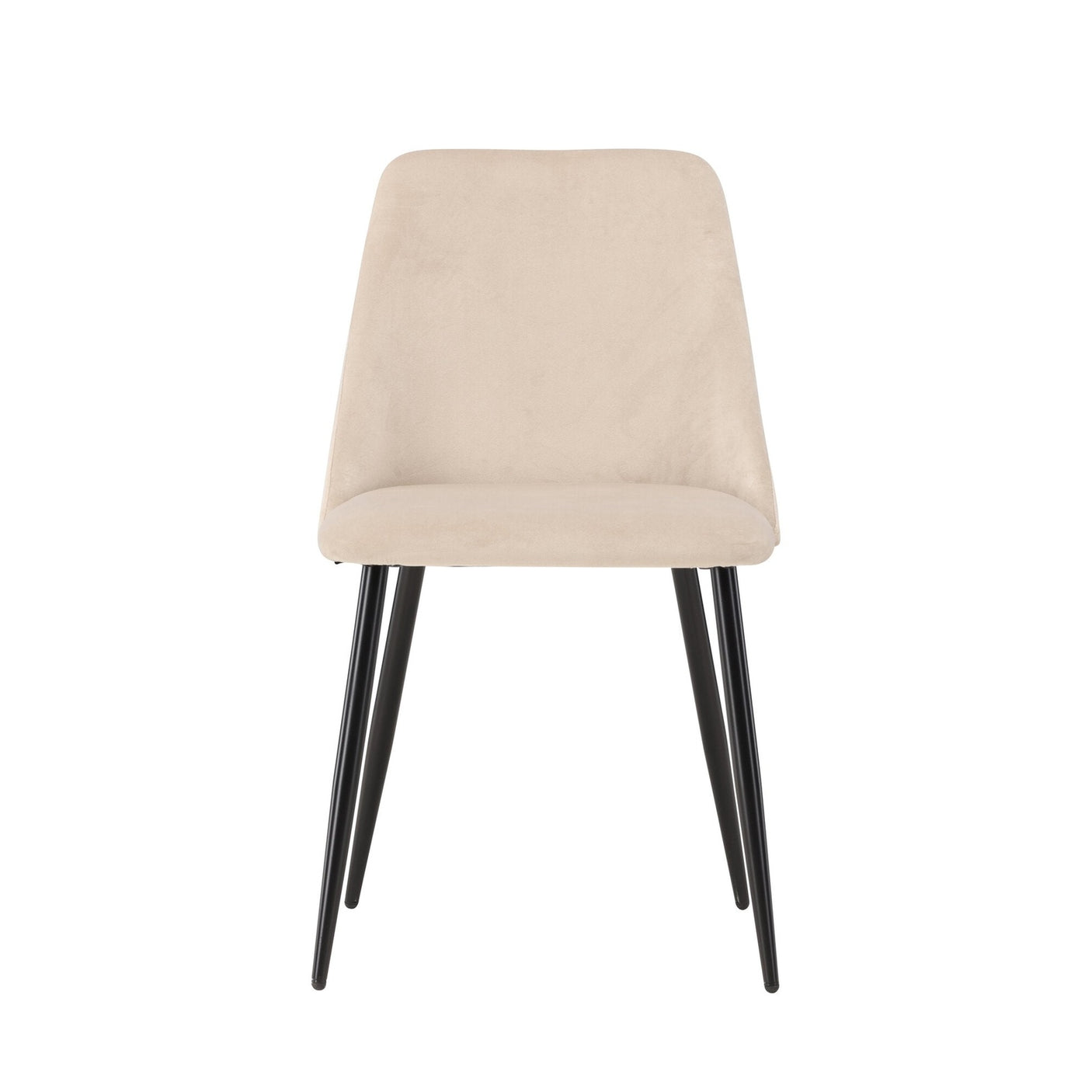 Night 2-pack - Svart / Beige Fløyel Venture Design Spisestol