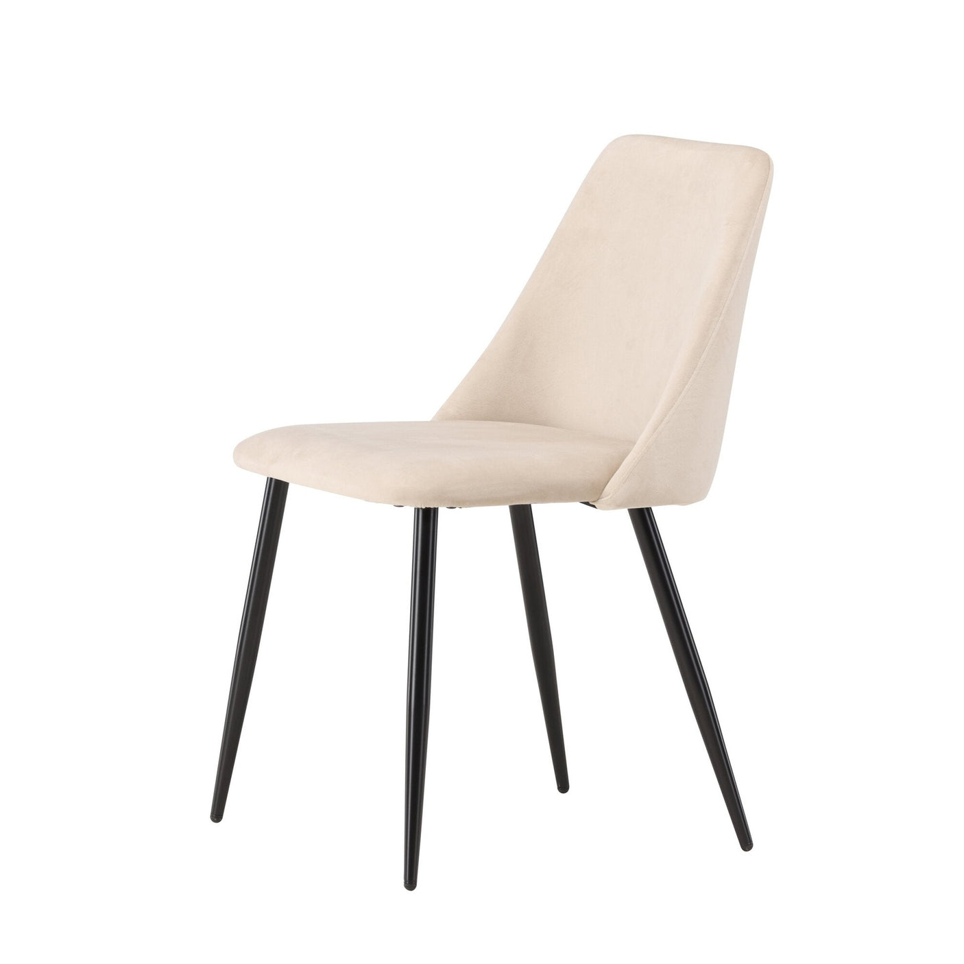 Night 2-pack - Svart / Beige Fløyel Venture Design Spisestol