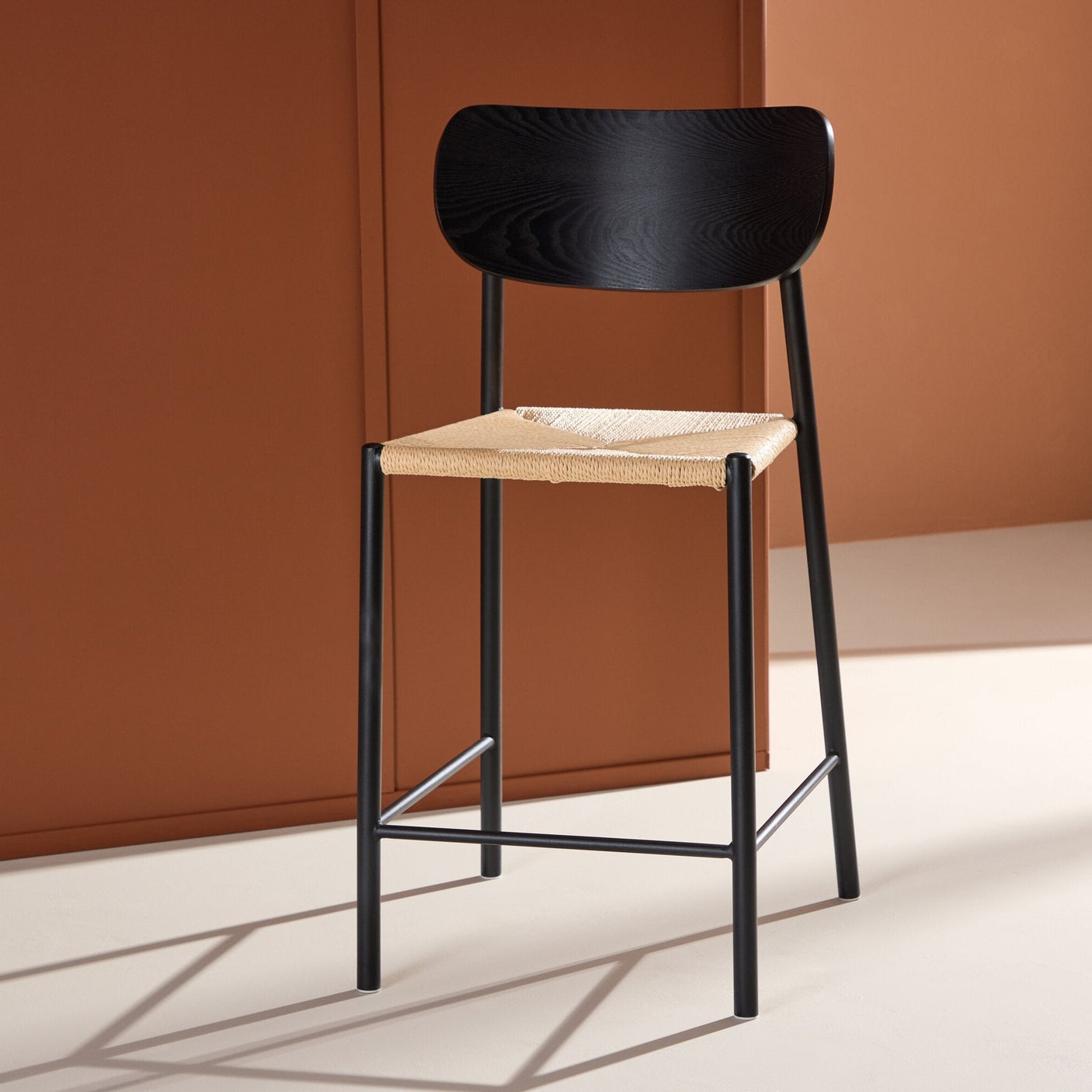 Polly Backrest - Svart / Natur Seil Venture Design Spisestol