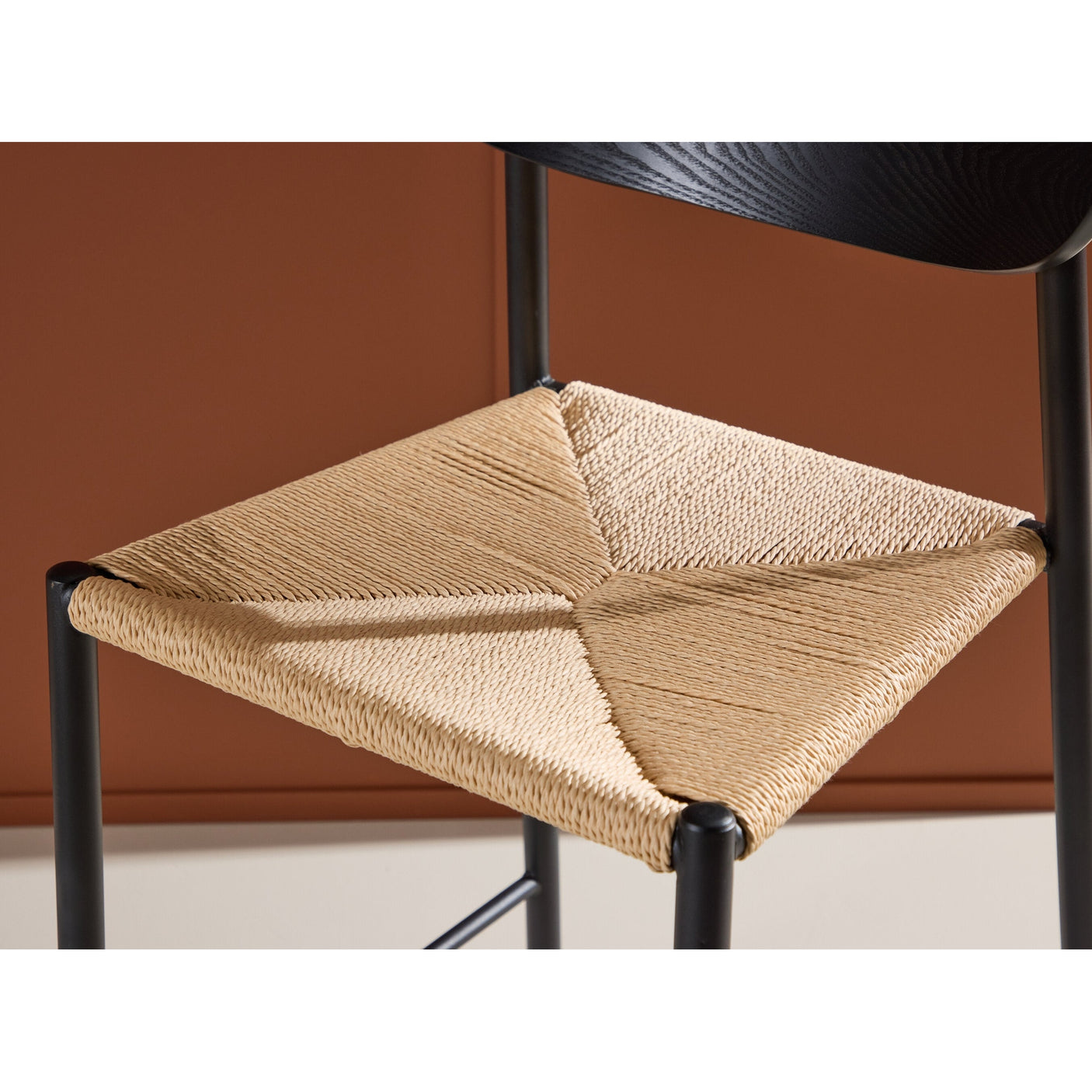 Polly Backrest - Svart / Natur Seil Venture Design Spisestol