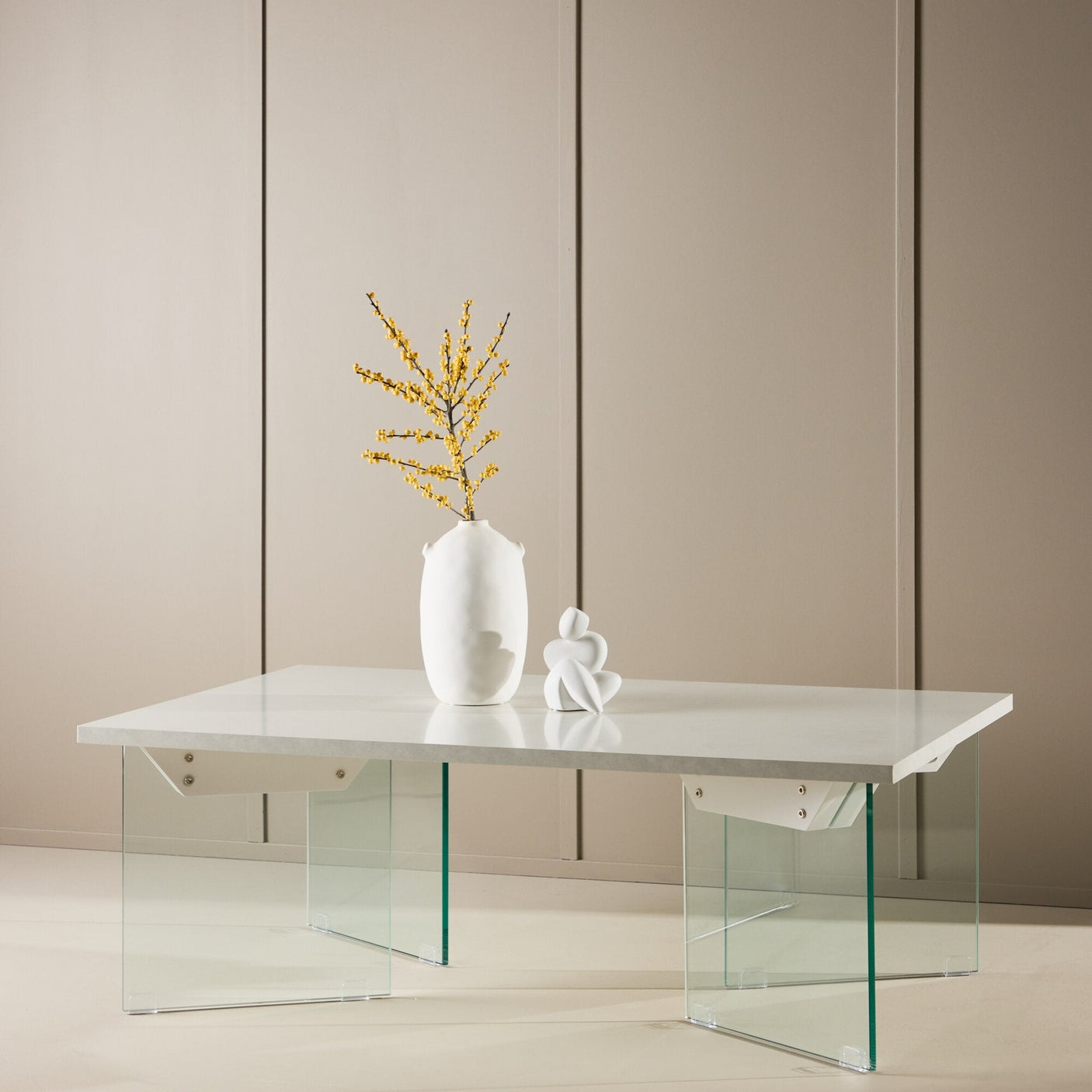 Ester - Glass / Betonglook Venture Design Sofabord