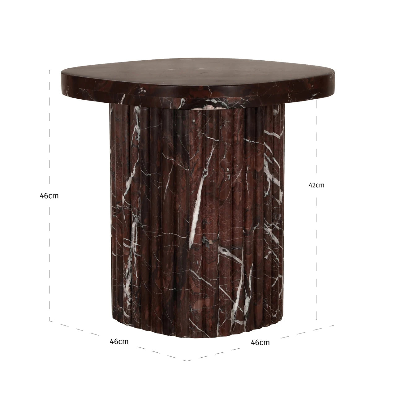 Endebord Orchid burgunder Richmond Interiors Sidebord