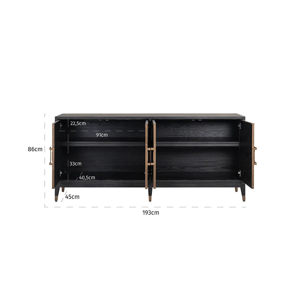 Sideboard Bloomville messing shagreen Richmond Interiors Skjenk
