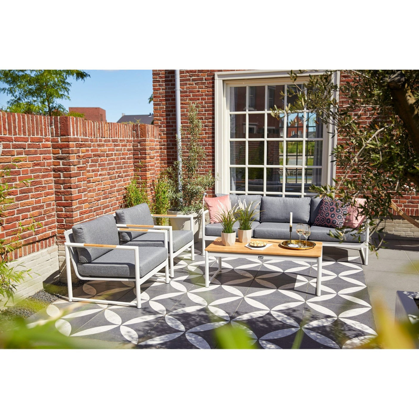 Fontaine 3-seter sofagruppe m/bord Hartman Loungegruppe