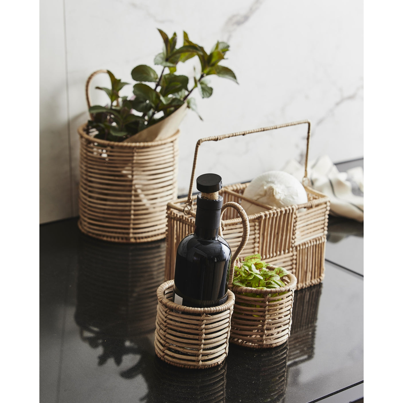 ZADAR-flettkurv i rattan - 15x24,5 cm - natur Nordal STORAGE