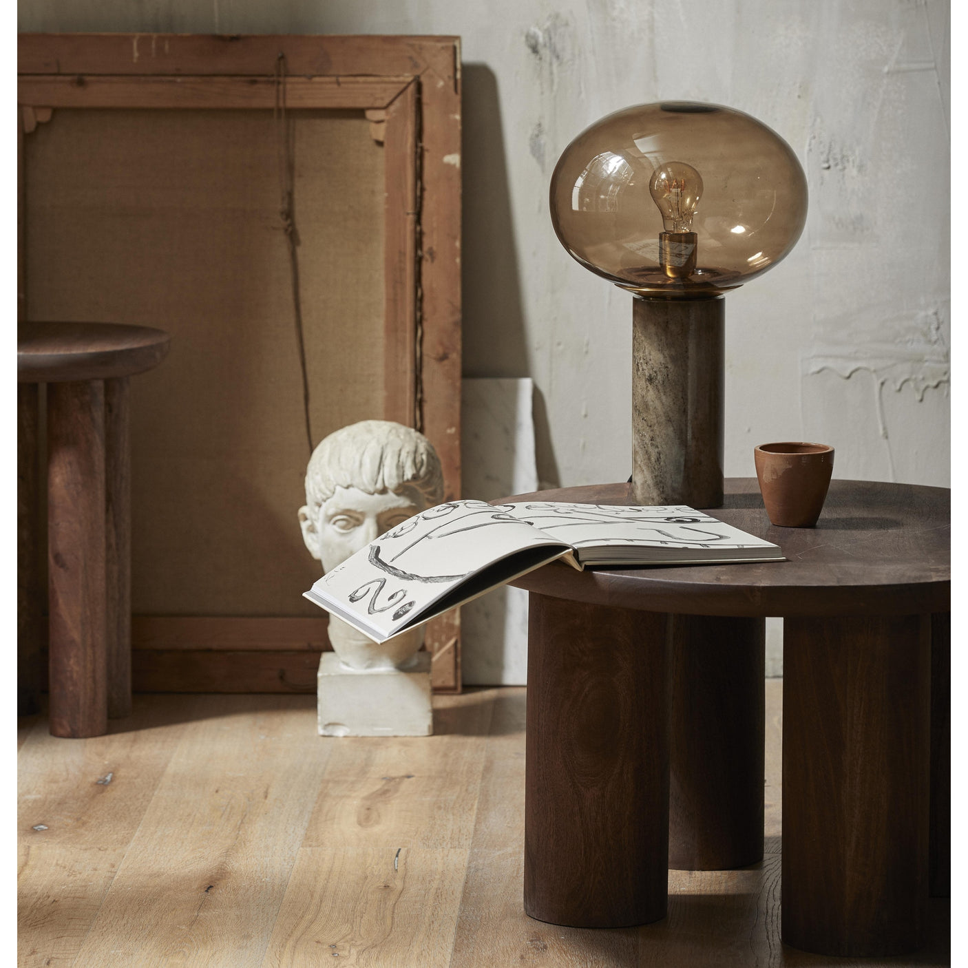 HELIN sofabord i mango - h40 cm - mørkbrun Nordal TABLES