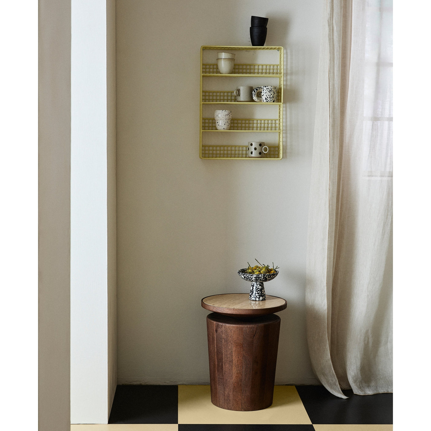 KWANDO sidebord med travertinplate - natur Nordal TABLES