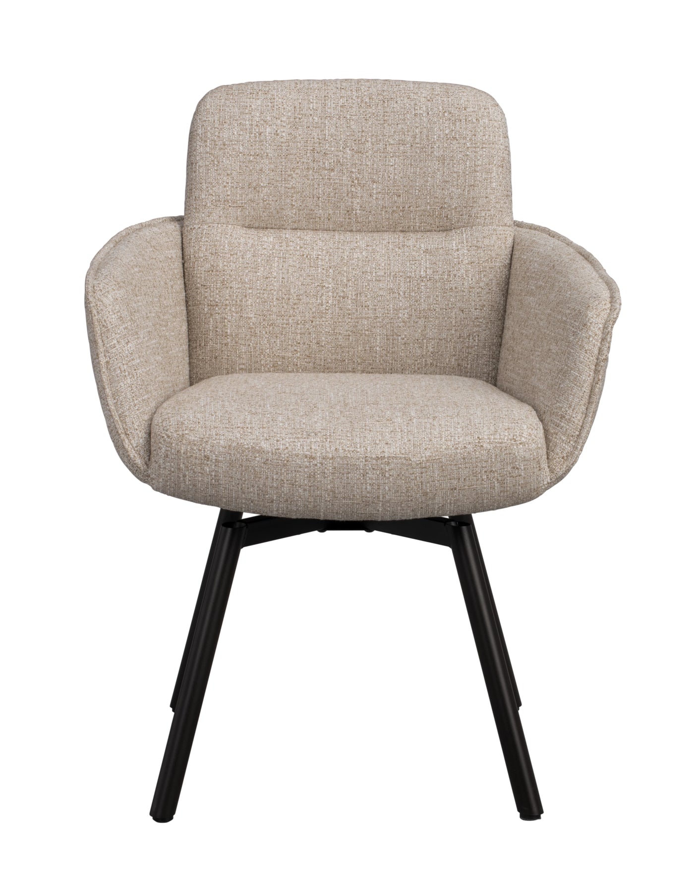 Roswell lenestol lys beige stoff/brune metallben svingfunksjon Rowico Lenestol
